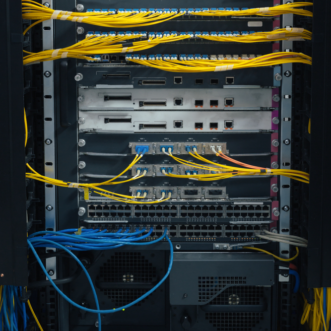 Network server room routers